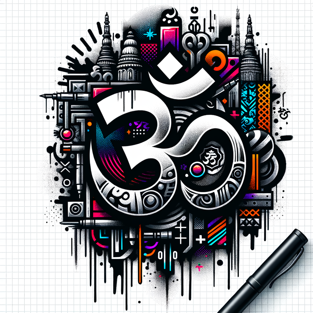 Urban Om: Graffiti Vibes Tee - Image 1